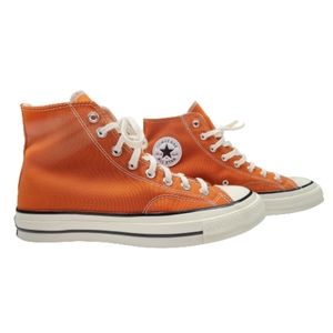 Converse Chuck 70 High Top All Star Sneakers Orange Unisex Men's 9 Women's 11